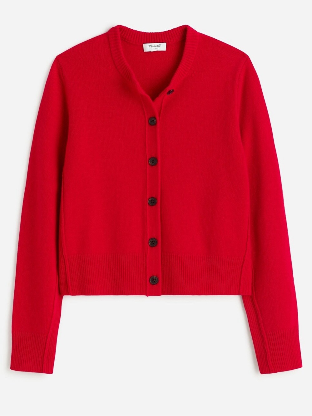 Madewell Cashmere Button-Front Cardigan Sweater, NWT